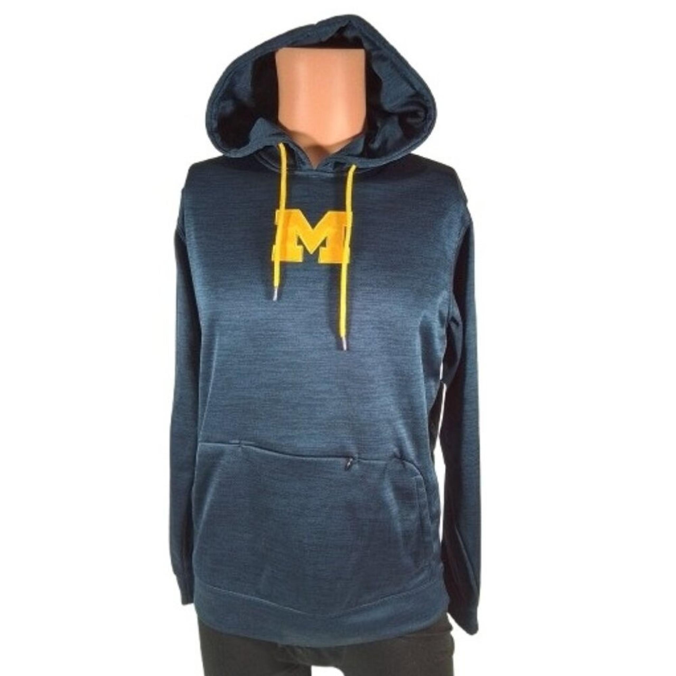 Men's Colosseum University of Michigan Logo M Hoodie - Blue and Maize - S - NWT