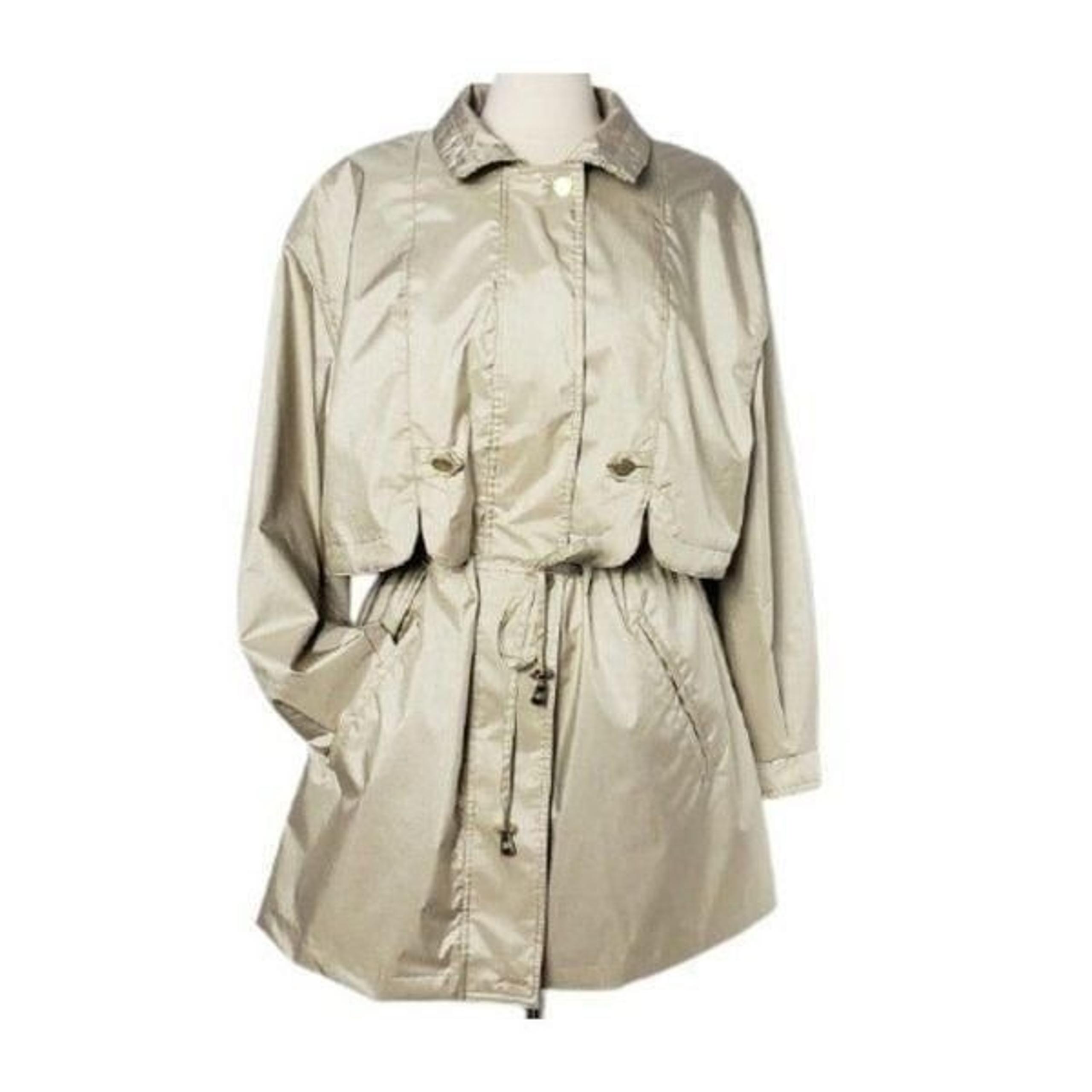 Women Coat Lightweight Trench Cape Coat Oatmeal Large