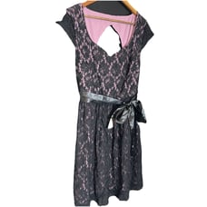 Trixxi Women's Dress Formal 14W Purple Black Lace Whimsigoth Fairy Grunge