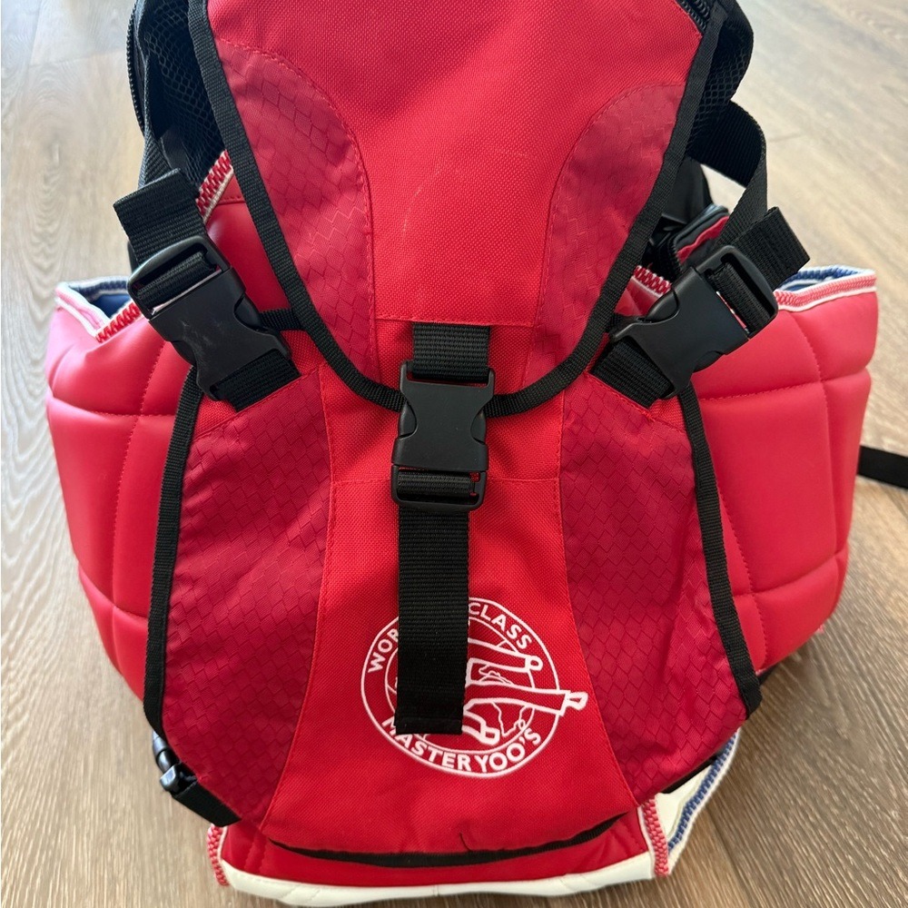 Tae Kwon do padding backpack carrier guards shin chest leg carrying case
