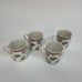 Villeroy & Boch Simla Switch Plantation Cups Leaves Floral 3 3/8 Lot of 4