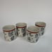 Villeroy & Boch Simla Switch Plantation Cups Leaves Floral 3 3/8 Lot of 4