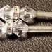 vintage 90's Glass beads and rhinestone metal shoulder straps