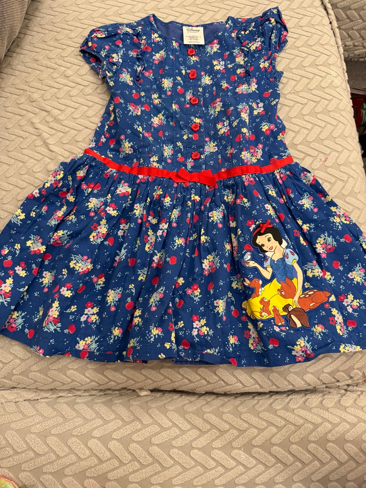 Disney Snow White navy floral dress size 4