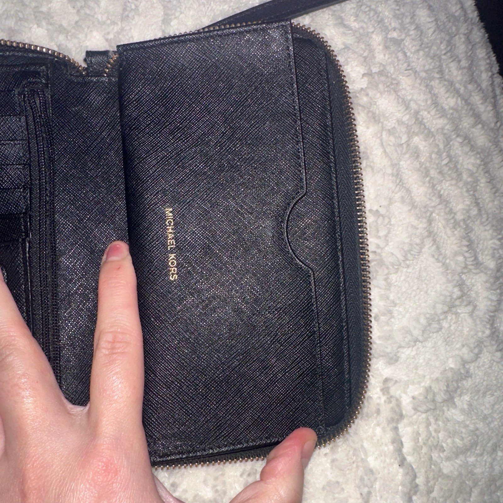 Michael Kors Jet Set Travel ZA Phone Holder Wristlet Black