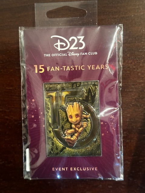 Disney D23 15th Anniversary 2024 Marvel Groot Guardians Galaxy New LE 300 Pin