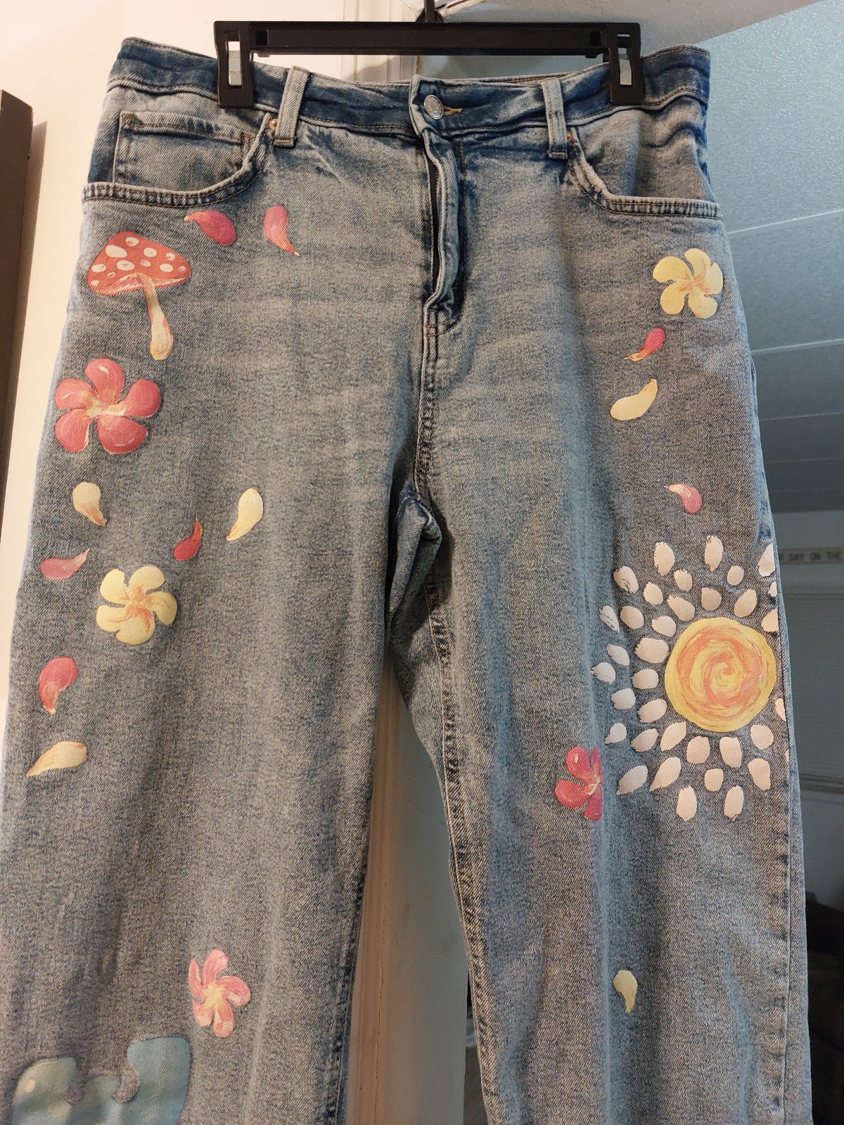 Wild Fable Painted Hippie Flared Jeans Size 12