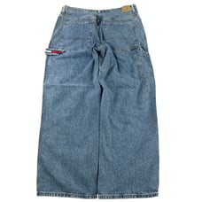 VTG Tommy Hilfiger Jeans Mens 36x32 Denim Carpenter Baggy Y2K 5588