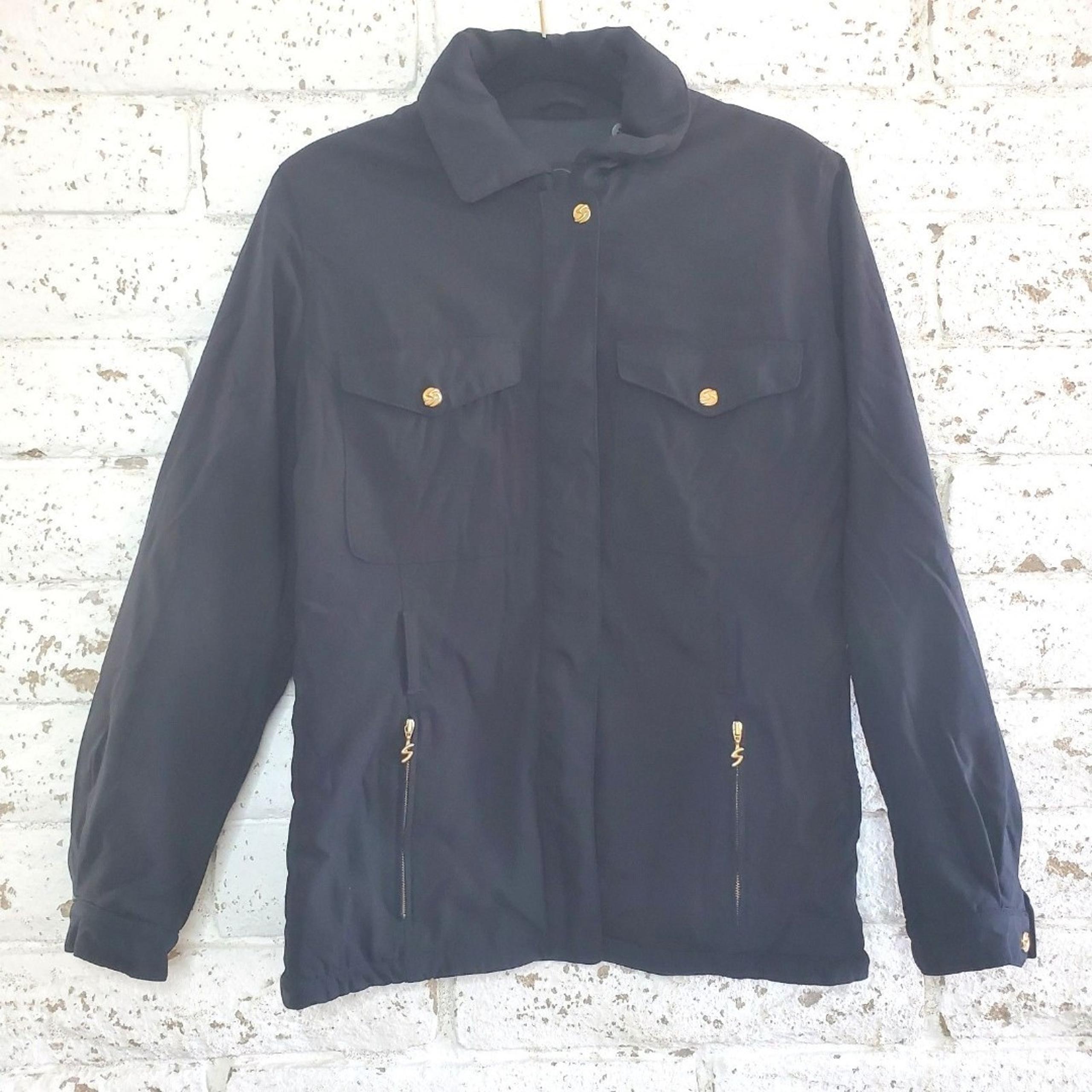 VTG Bogner Black Women's Ski Jacket Winter Outerwear Made in USA Nylon Coat SZ 8