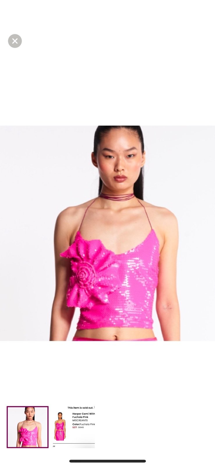 NWT Miscreants Crop Shirt Size 8 (small)