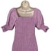 Faithful The Brand Annibelis Linen Puff Sleeve Smocked Mini Dress Pink Purple 6
