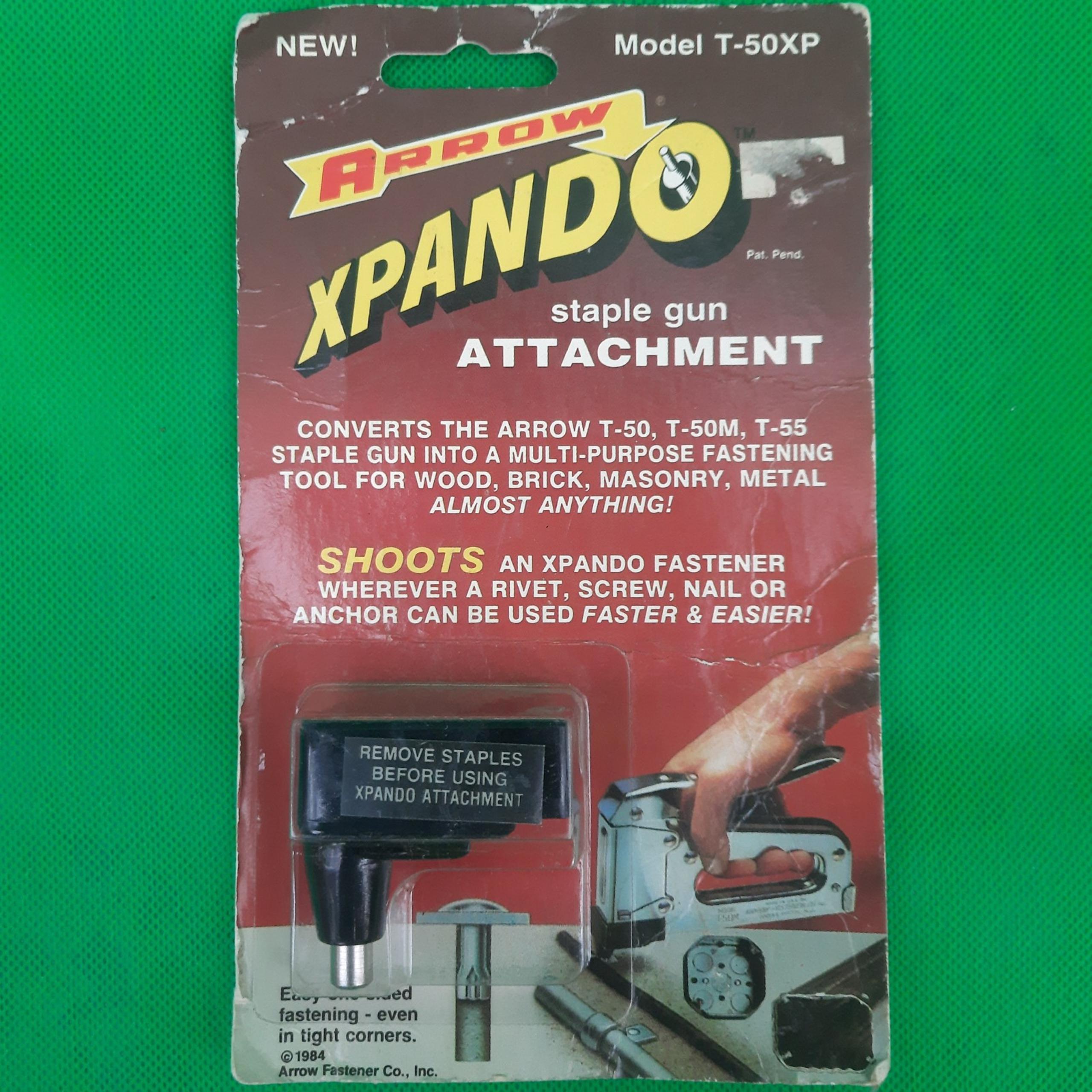 Vintage NOS NEW Arrow Xpando Expando Stapler Staple Gun Attachment T-50XP Nailer