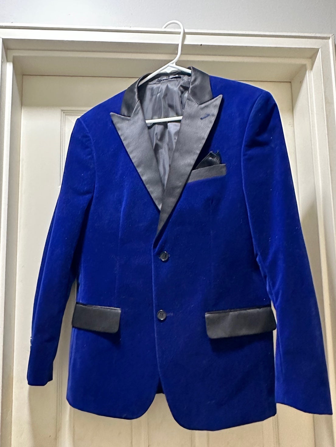 Royal Blue Velvet Suit Jacket