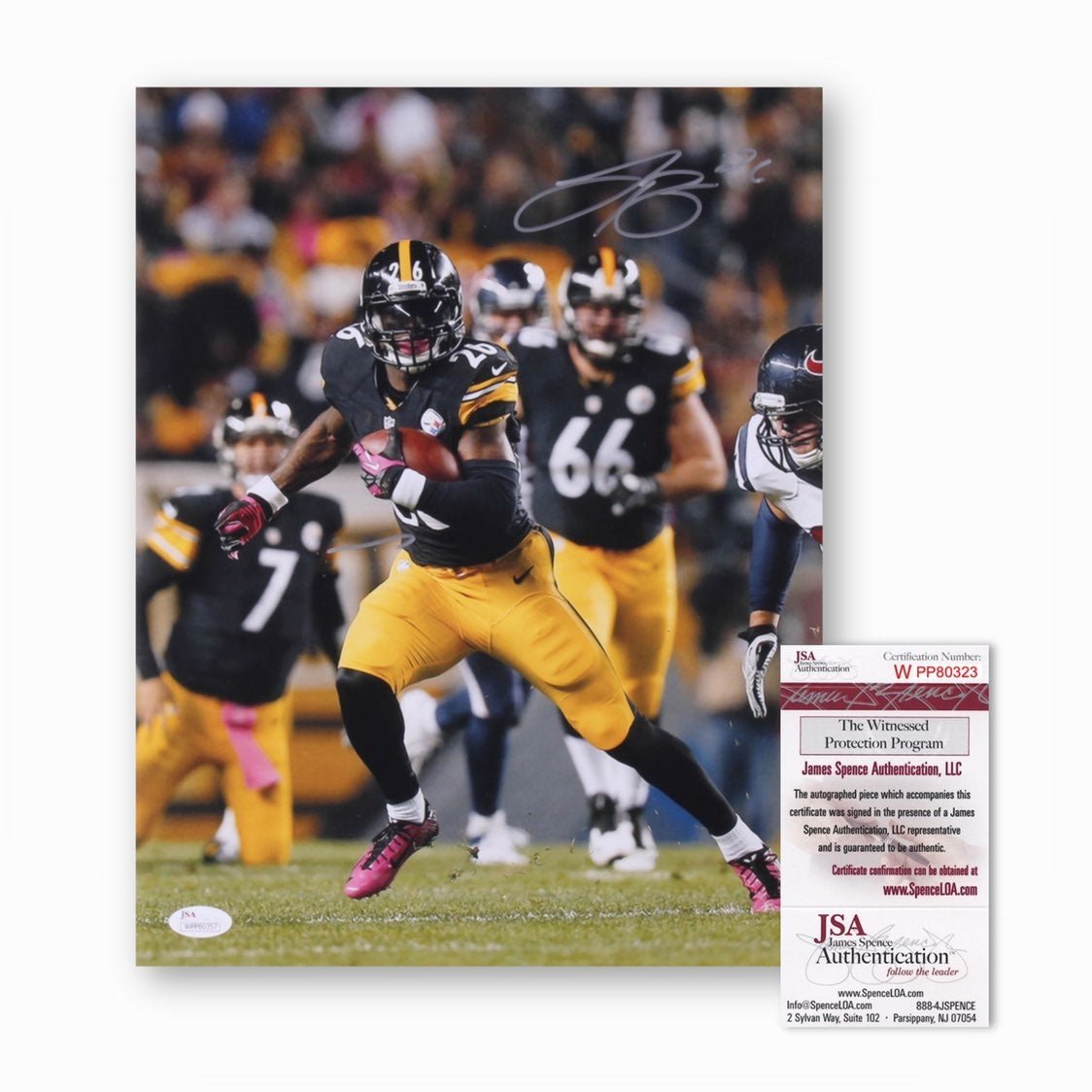 Le'Veon Bell Signed Steelers 11x14 HD Photo (JSA Witnessed COA)