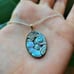 Vintage Stunning Abalone Shell Oval Necklace