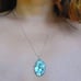 Vintage Stunning Abalone Shell Oval Necklace