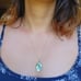 Vintage Stunning Abalone Shell Oval Necklace
