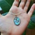 Vintage Stunning Abalone Shell Oval Necklace