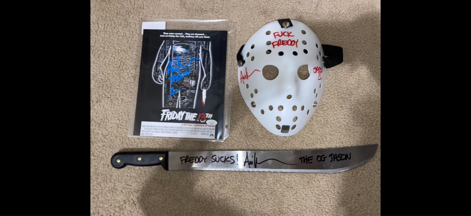 Ari Lehman Signed Friday the 13th Mask