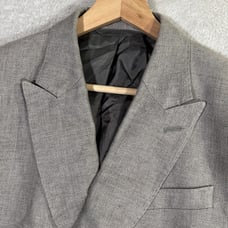 NWOT J Lindeberg Blazer Jacket Men 38L Gray Slim Fit Long Sleeve Double Breasted