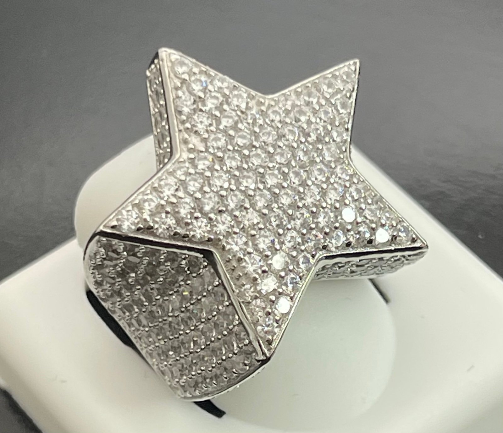 sterling silver 925 star ring size 7,8,9,10,11,12