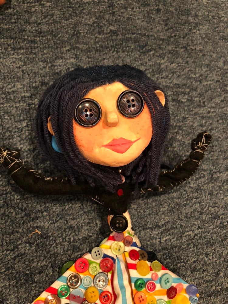 coraline doll custom ( 2 dolls )