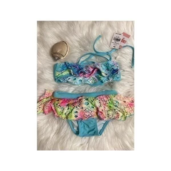 New Pilyq kids rainbow lace bikini.