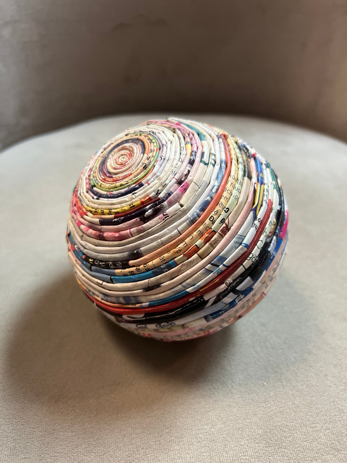 Paper Zen Designs - Rolled Upcycled Magazine Paper Ball