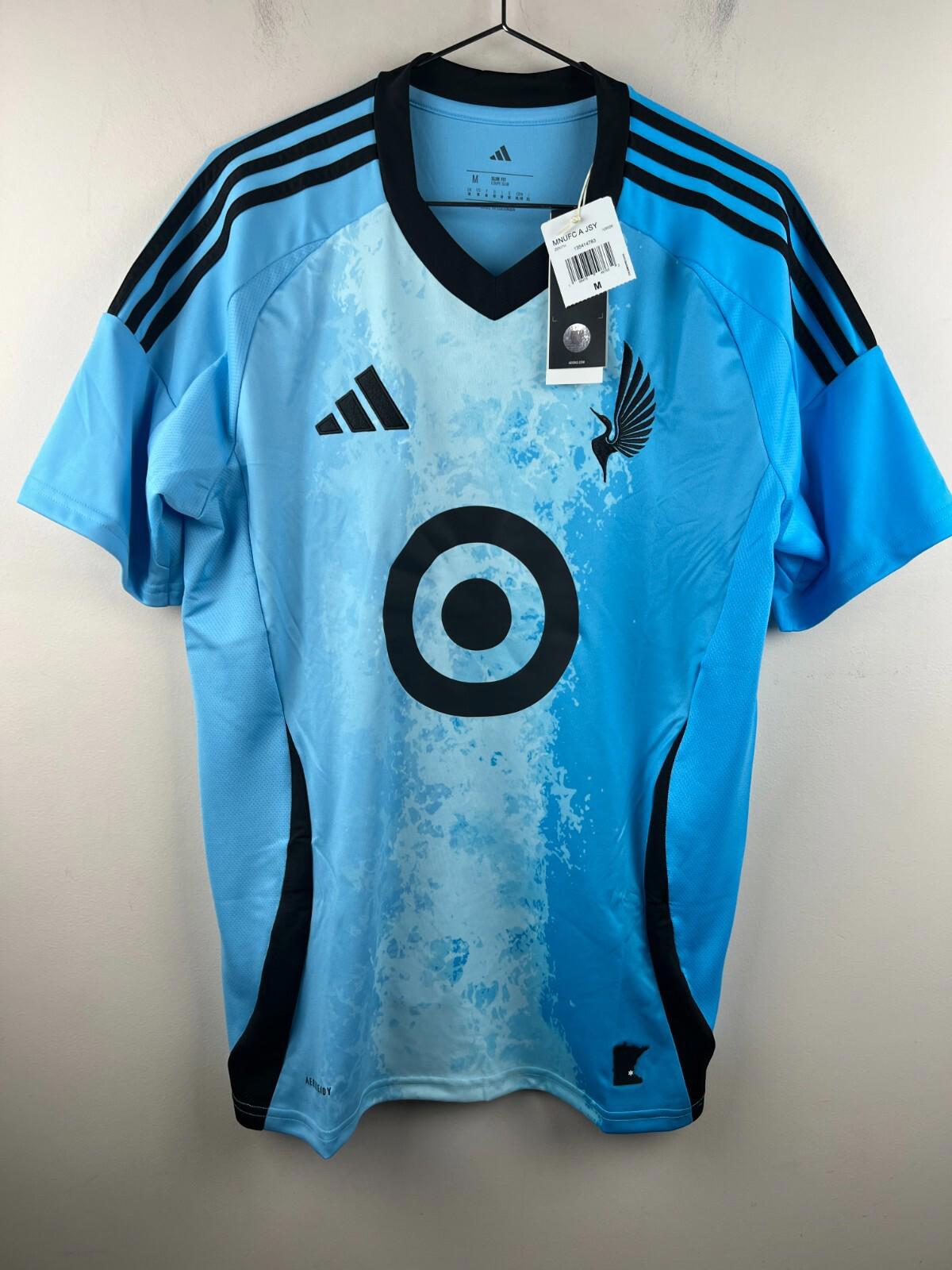 Adidas Minnesota United FC 2025 Jersey Mens Size M NWT Blank Blue