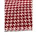 Lands End Red Cream Houndstooth Wool Twin Blanket USA Made 69 x 100 Stitched Ed