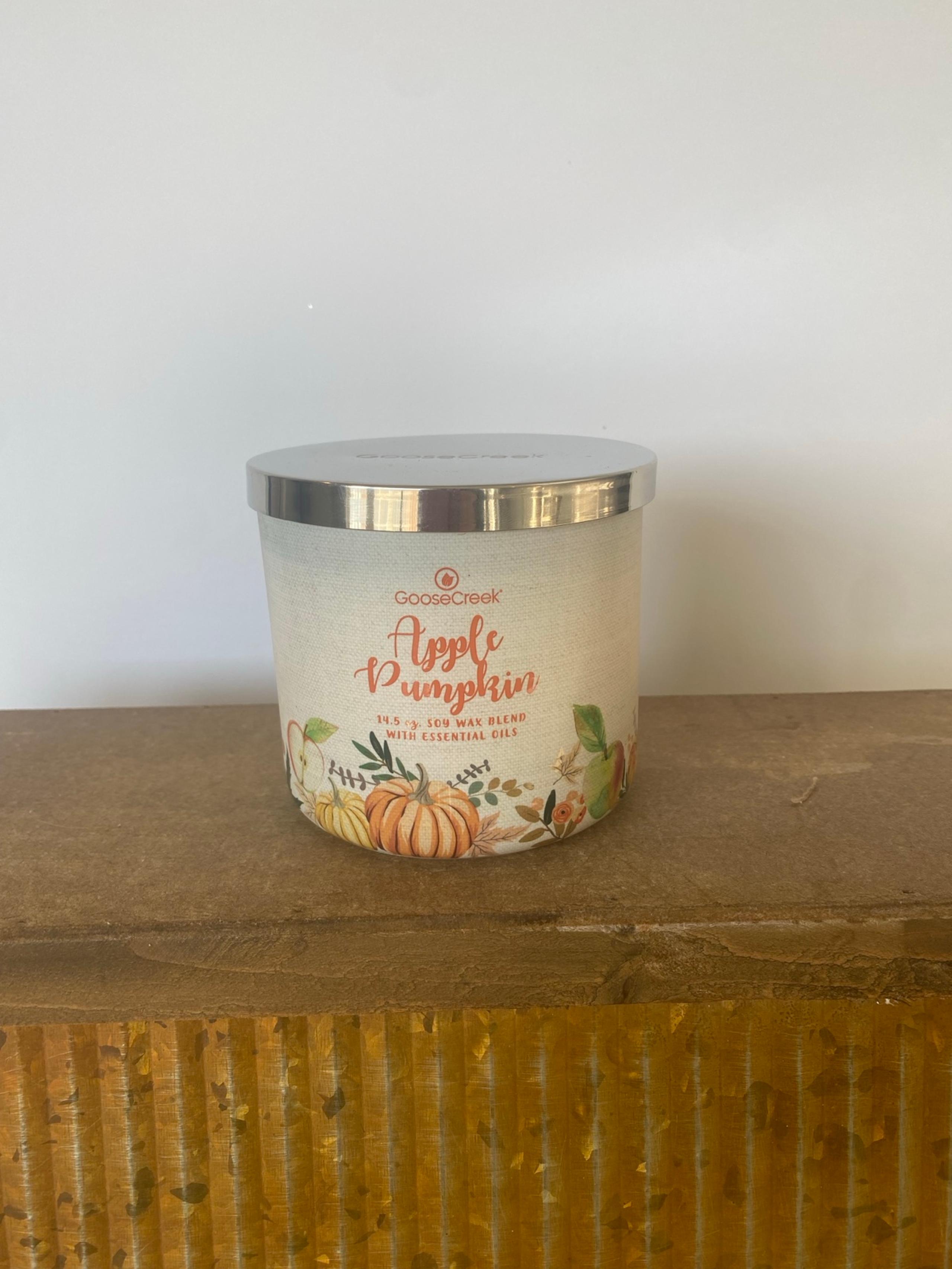 Goose Creek Apple Pumpkin 3 Wick Candle w/Essential Oils