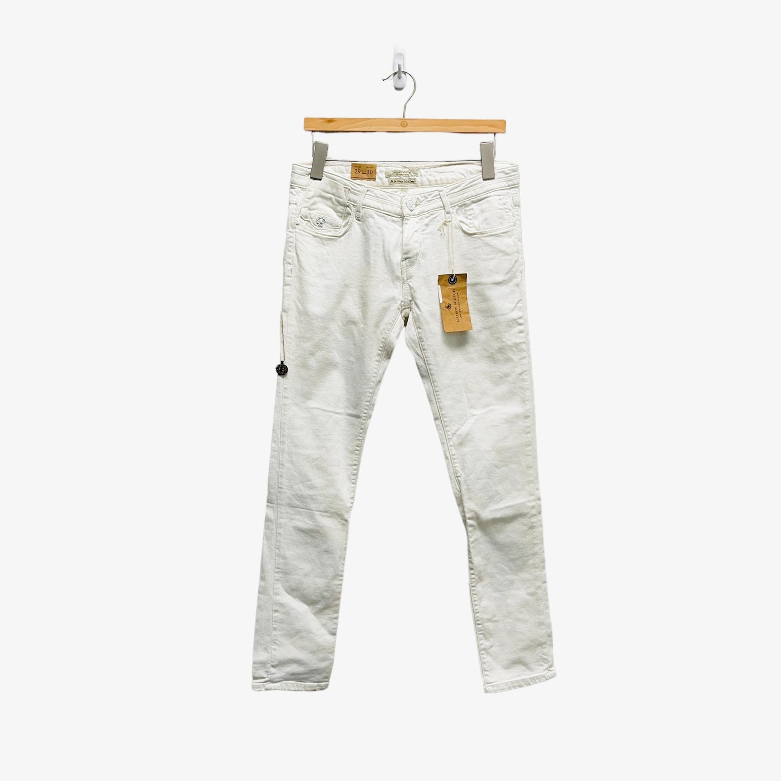 Scotch & Soda La Parisienne Denim Jeans Skinny Leg White Womens Size 29 NWT