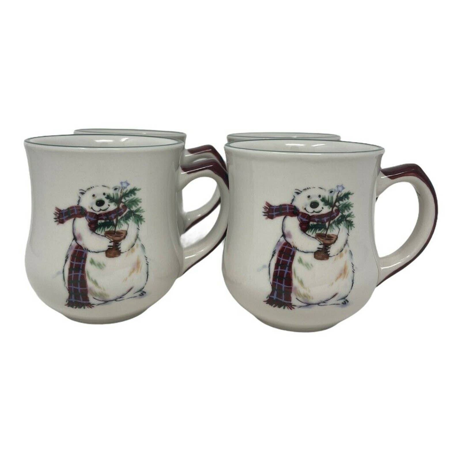 PFALTZGRAFF SNOW BEAR MUGS 14 oz SET/ 4