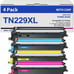 TN229XL TN229 MFC-L3780CDW MFC-L3720CDW Toner Cartridges 4 Pack