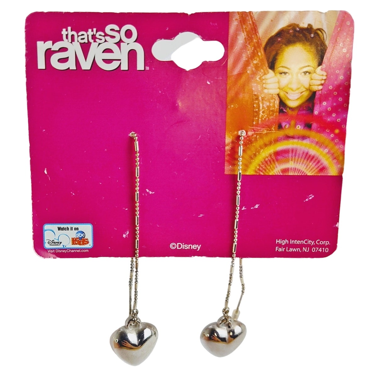 That's So Raven Silver-Toned Heart Drop Earrings NWT RARE H2F