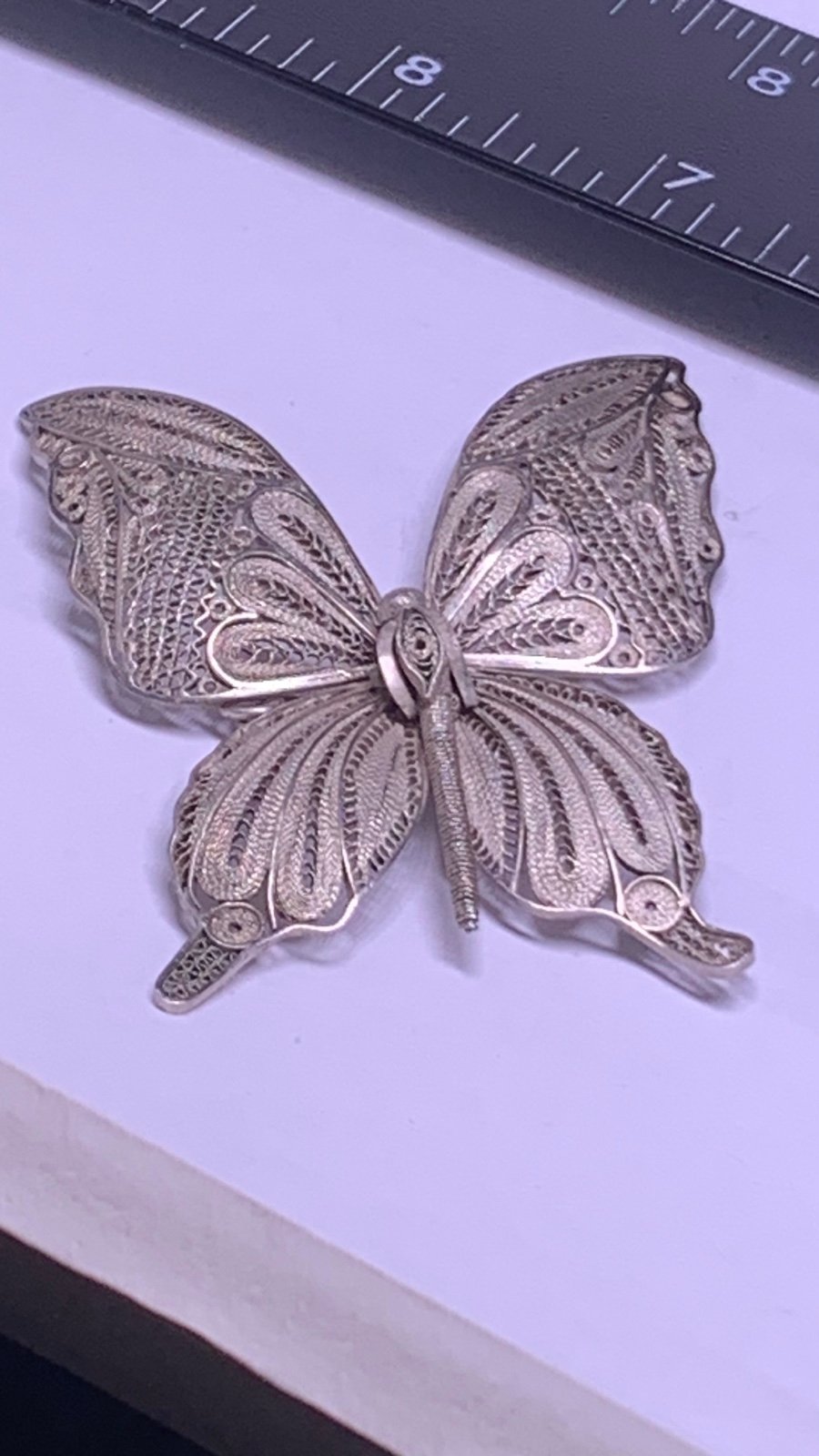 Large antique sterling brooch