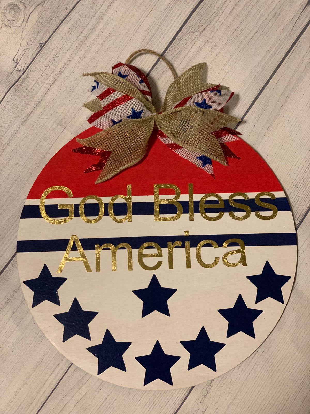 12 God Bless America door hanger