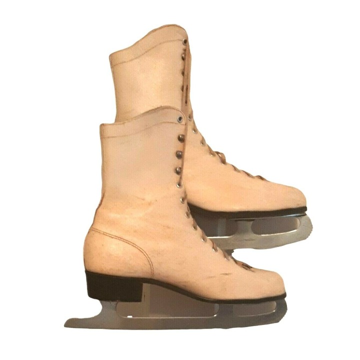 Womens Ice Skate 1960s Authentic Steel Blades