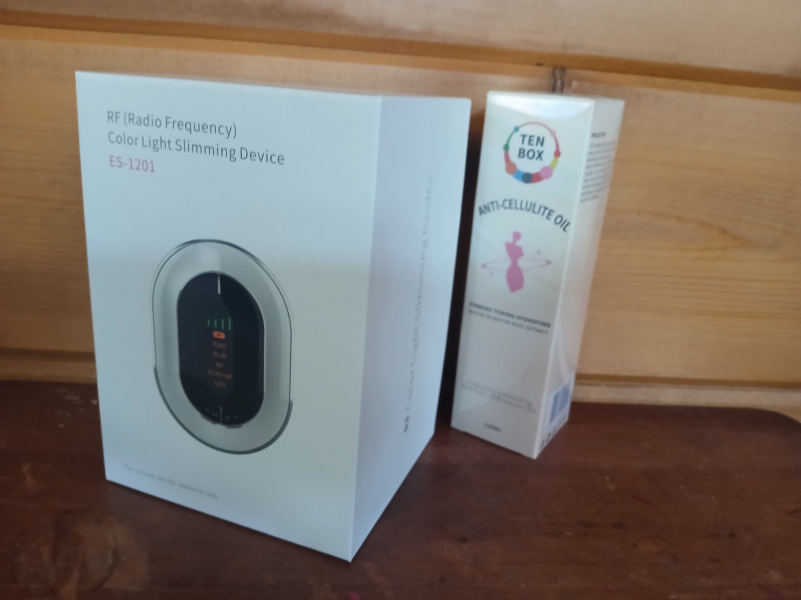 New RF Radio Frequency Color Light Slimming Device ES-1201 W/ Anti-cellulite Oil