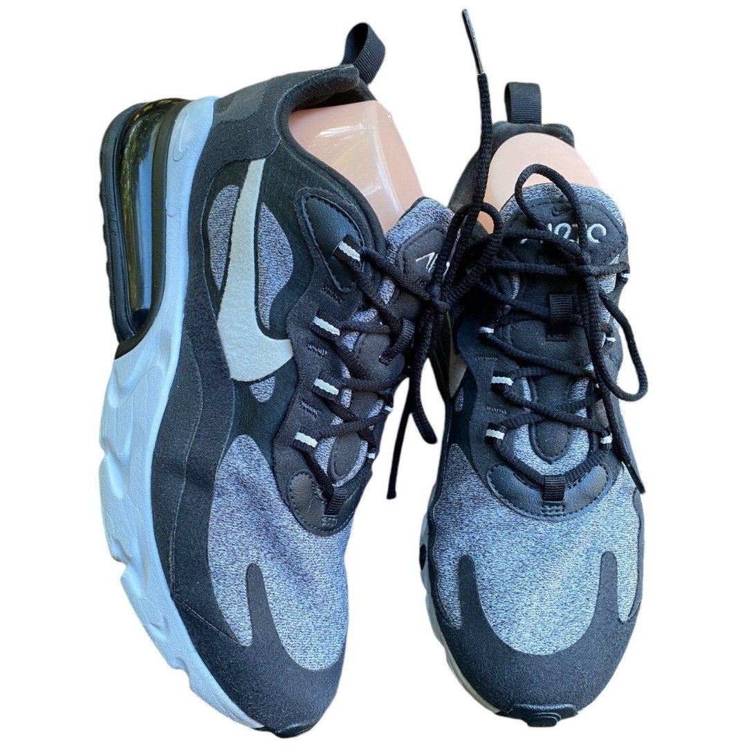 Nike Air Max 270 React AT6174-001 2019 Running Shoes Gray Black Size to 8.5