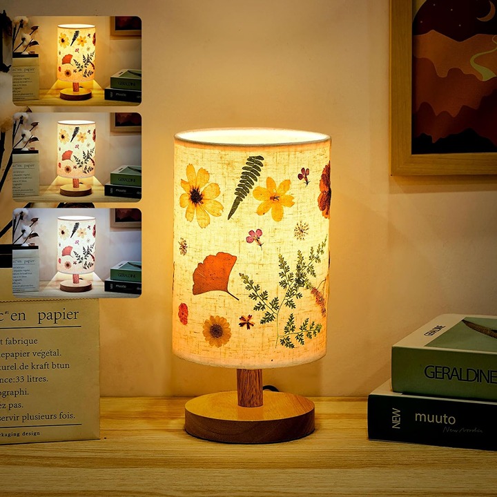 Pressed Floral Lamp Floral Bedside Lamp