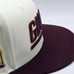 New York Giants 1993 Pro Bowl Patch Burgundy Gold 2 Tone Fitted Hat Sz 7 3/8
