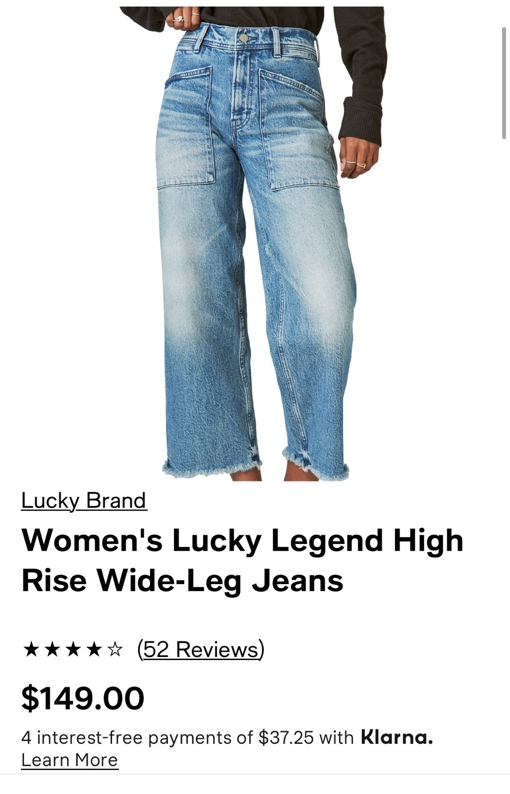 Women's Lucky Legend High Rise Wide-Leg Jeans