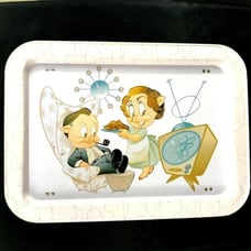 Metal Lap Tray Porky Pig & Petunia