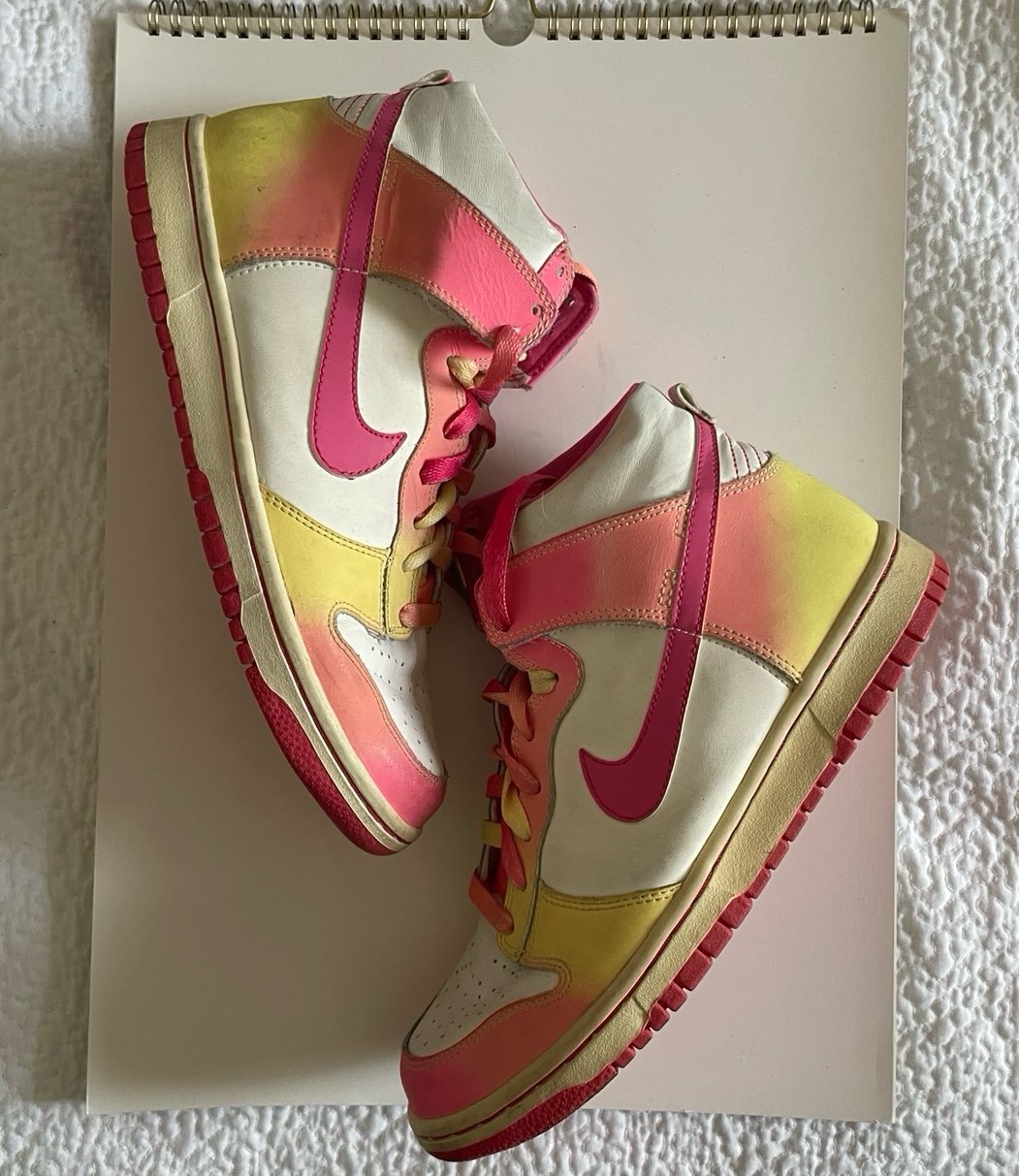 Nike Dunk High Pink & Yellow Trainers