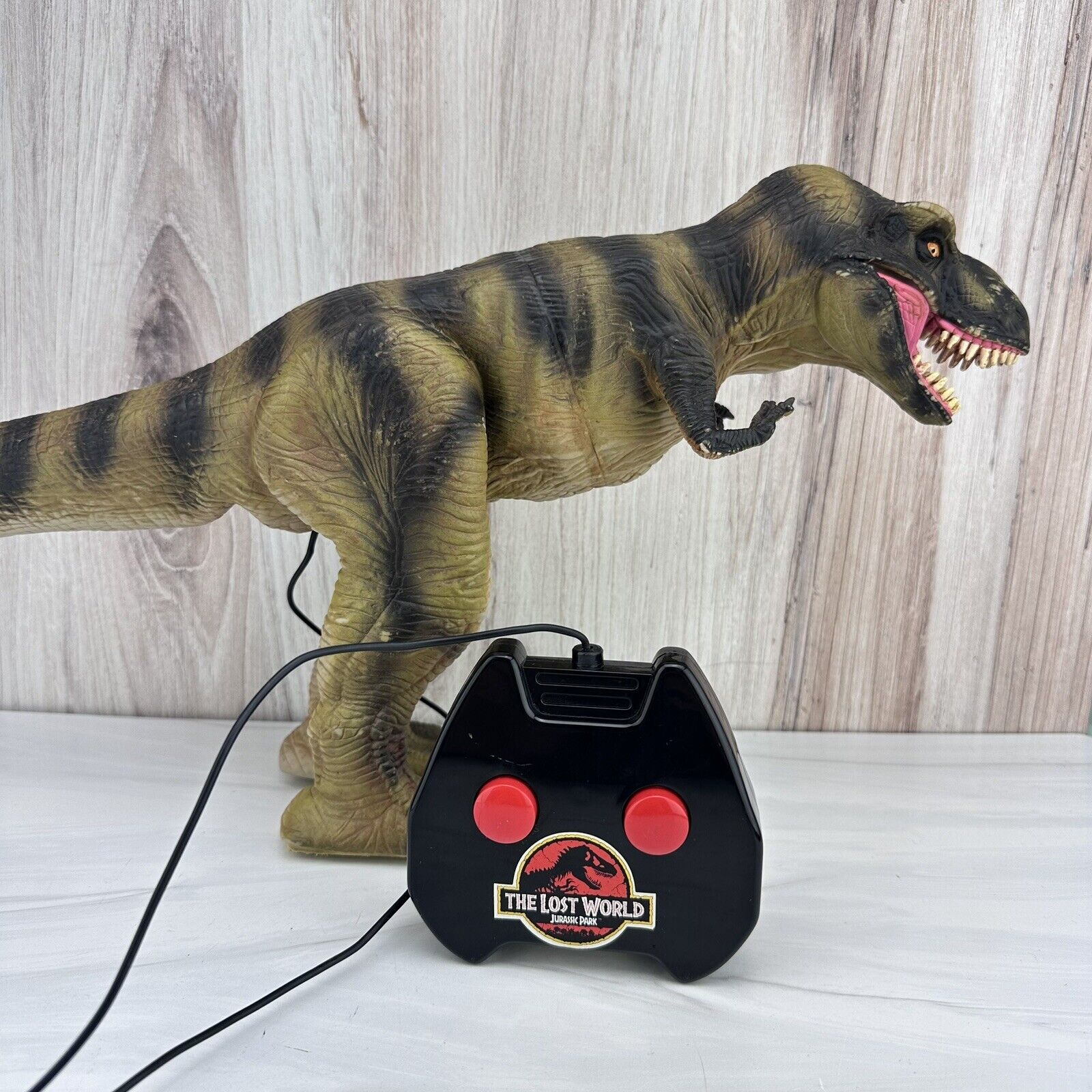 Jurassic Park Lost World T-Rex Remote Control 1997 Toy Biz RC - Tested Works