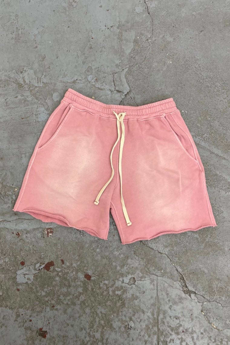 Pink Everyday Acid Washed Essential Sweatshorts