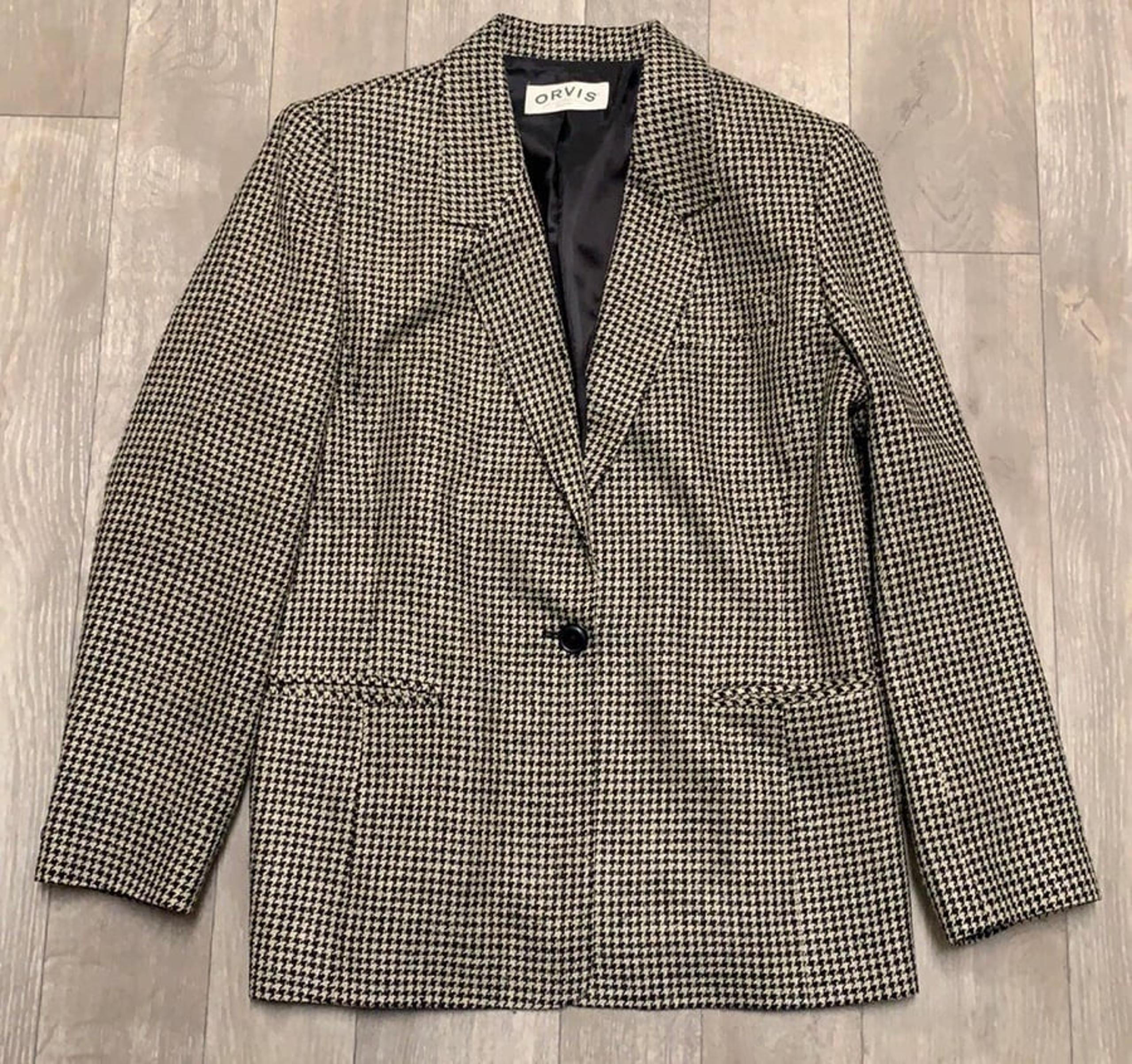 Womens Orvis 100% Silk One Button Blazer Jacket
