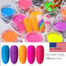 12 colors sugar nail art glitter powder