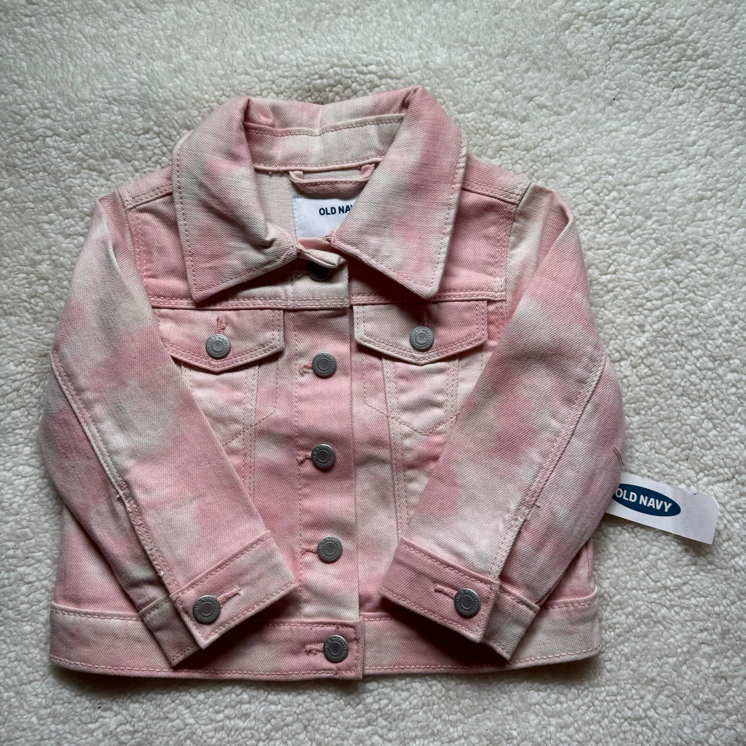 Brand New Toddler Old Navy tie die denim jacket, 12-18 mo